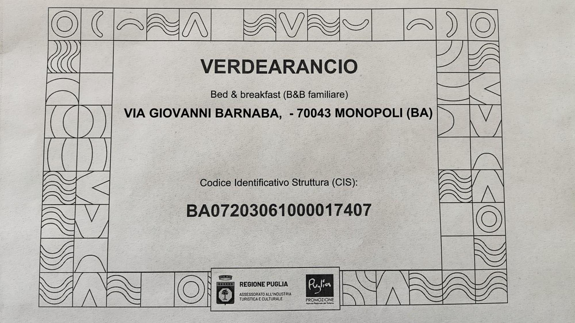 B&B Verdearancio Монополі Екстер'єр фото